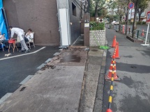 門扉、レール土間撤去後